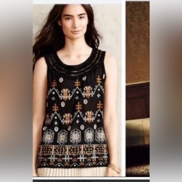 Anthropologie Akemi + Kin Firelight Tank Top, Beautiful Embroidered Size Medium - Picture 3 of 13